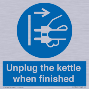 Unplug the kettle when finished